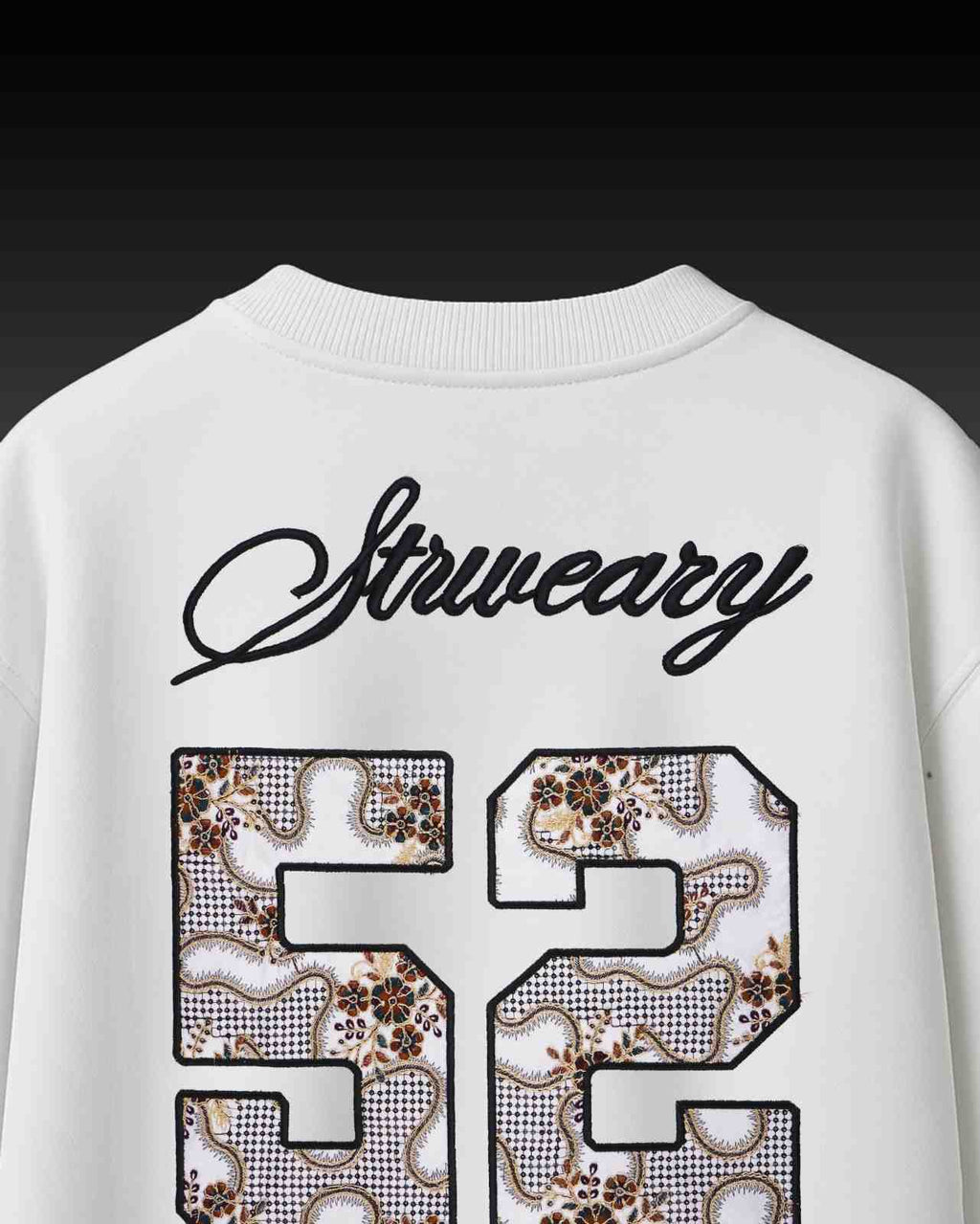 52 Applique Embroidery Over-Sized T Shirt