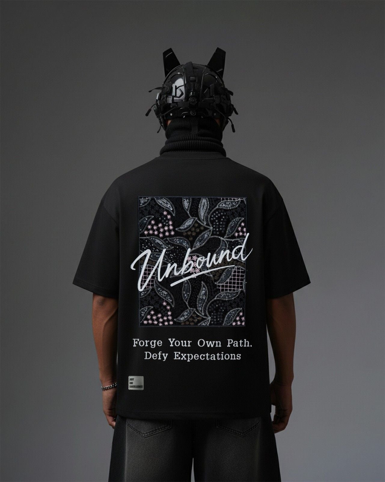 UNBOUND Appliqué Embroidery Oversized T-Shirt