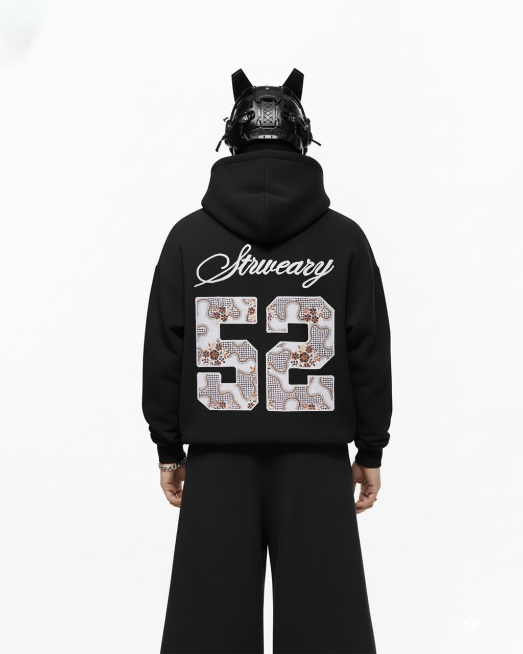52 Applique Embroidery Oversized Hoodie