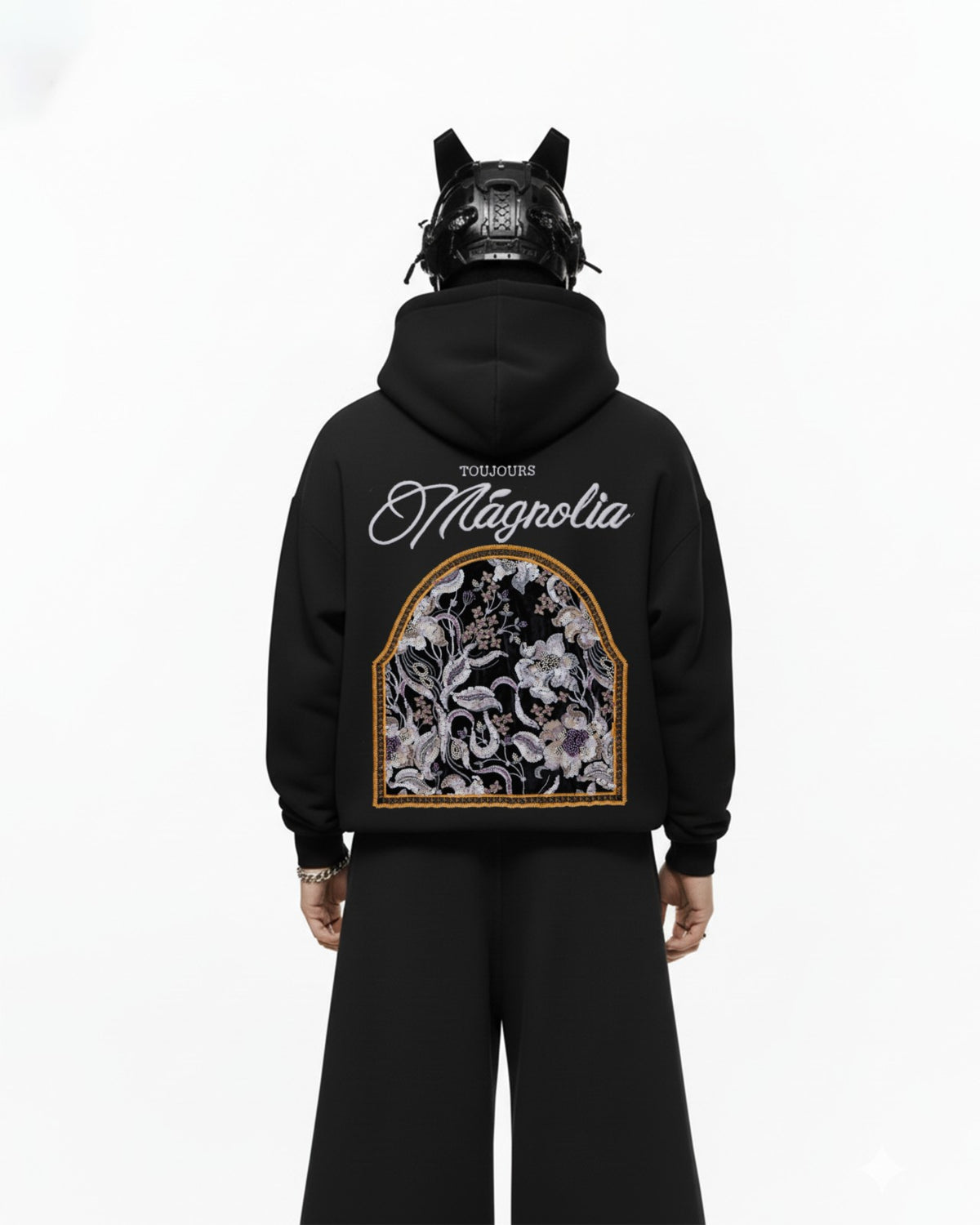 Mangolia Imported Applique Embroidery Oversized Hoodie