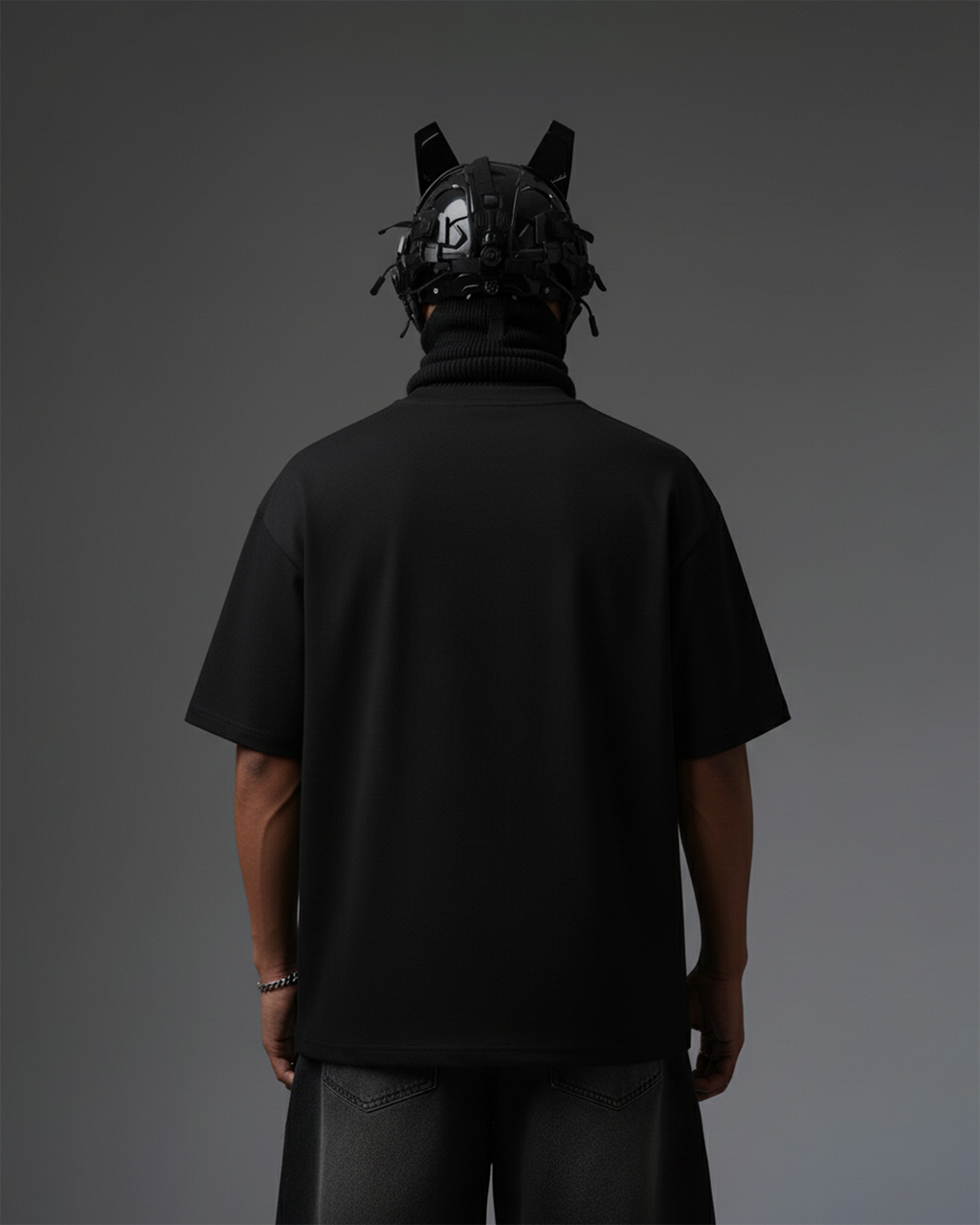 BAKI HANMA EMBROIDERY OVER-SIZED T SHIRT