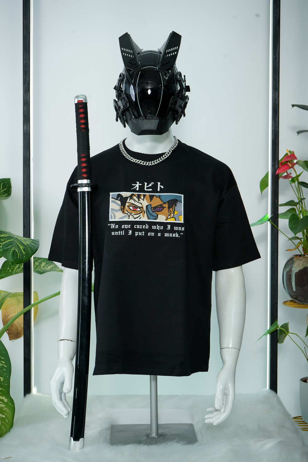 OBITO EMBROIDERY OVER-SIZED T SHIRT