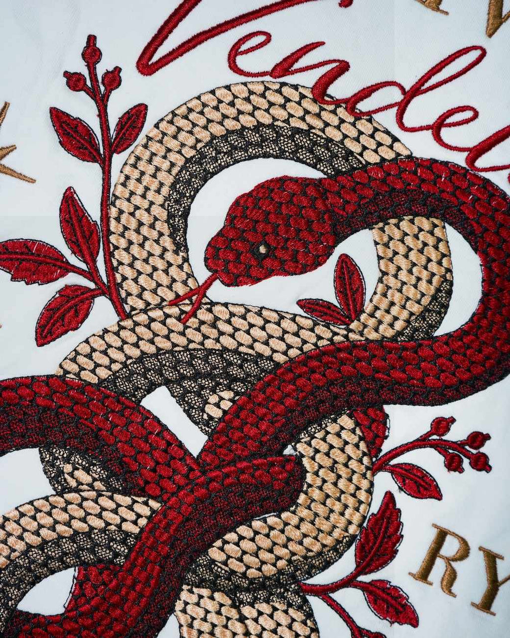 Vendetta Snake Embroidery Oversized T-Shirt