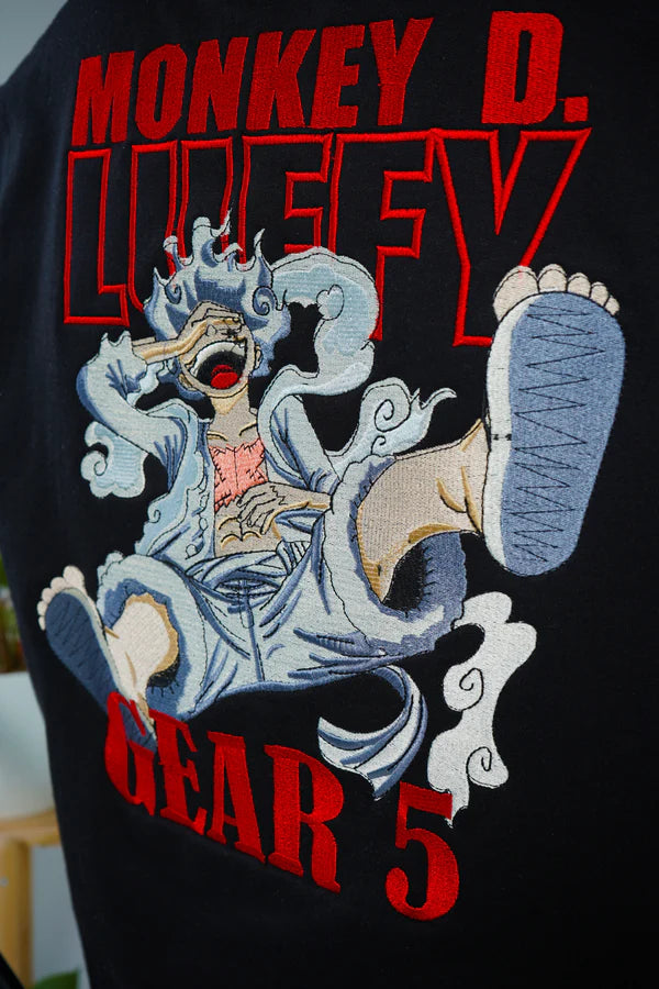 LUFFY RED EMBROIDERY SWEATSHIRT - My Store