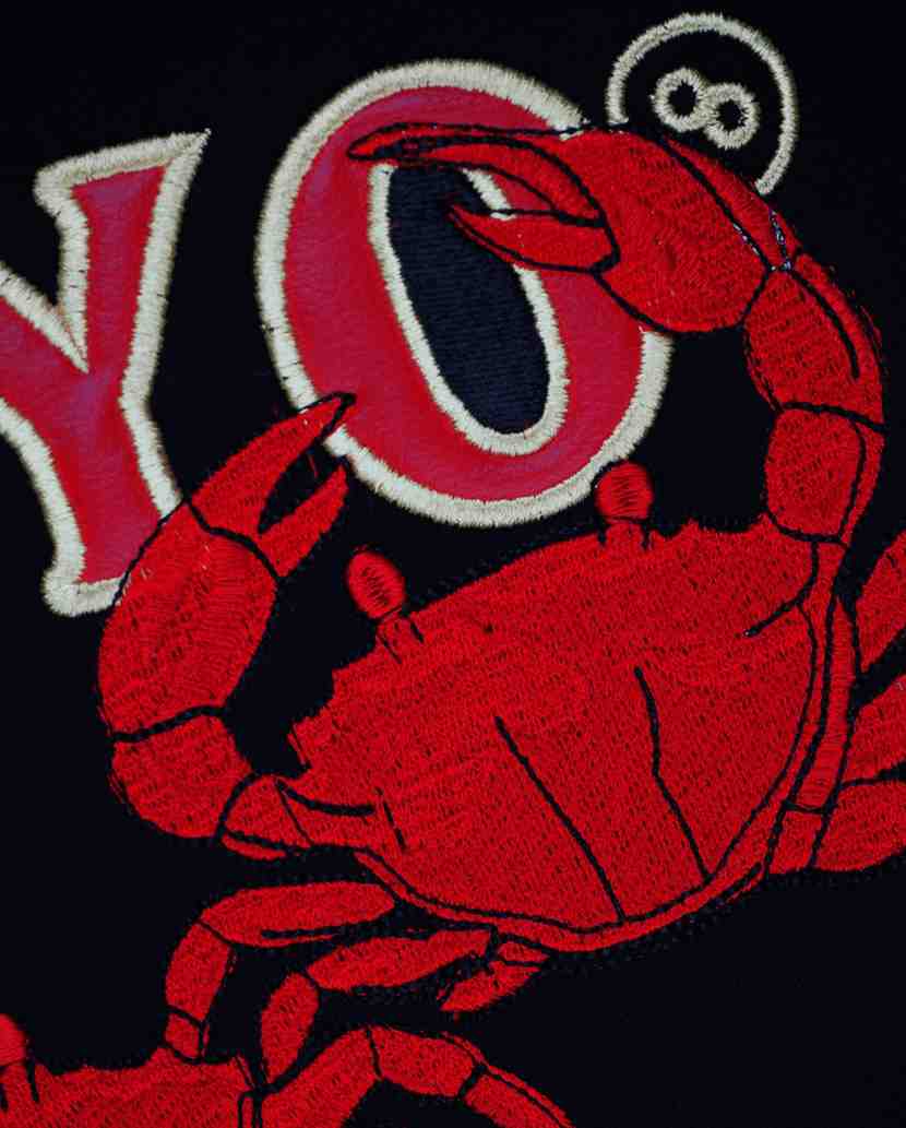 Crabs Applique Embroidery Over-Sized T Shirt