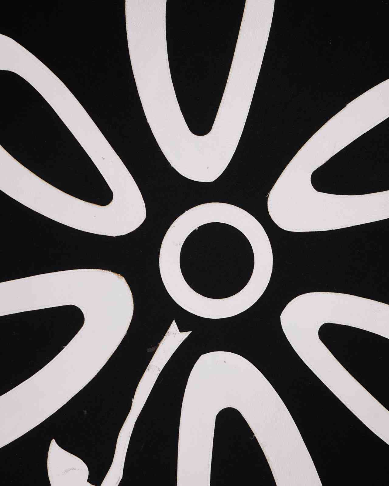 Flower Applique Embroidery Over-Sized T Shirt