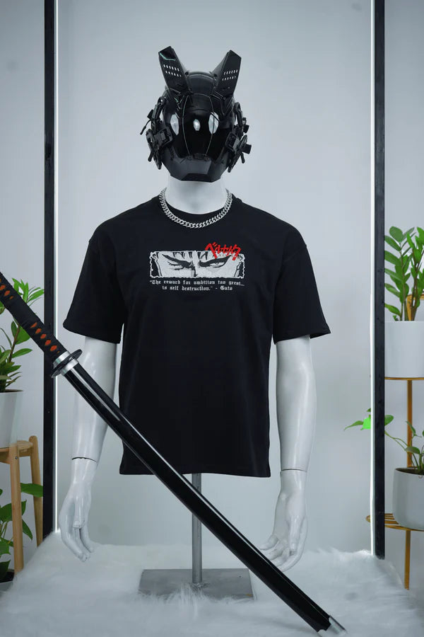 BERSERK EMBROIDERY OVER-SIZED T SHIRT