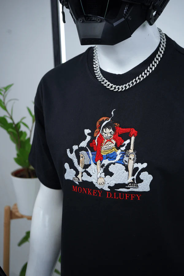 LUFFY EMBROIDERY OVER-SIZED T SHIRT