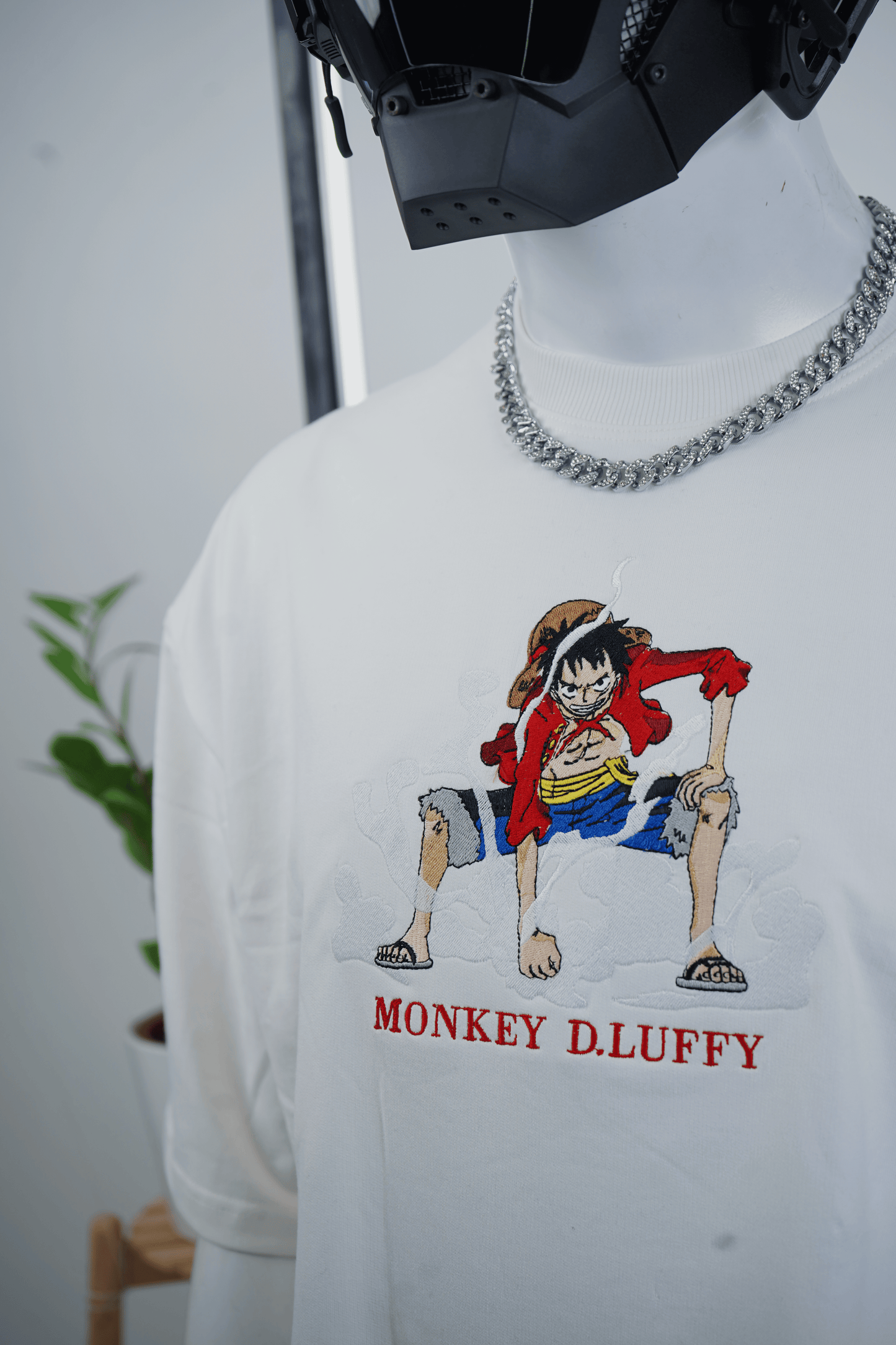 LUFFY EMBROIDERY OVER-SIZED T SHIRT