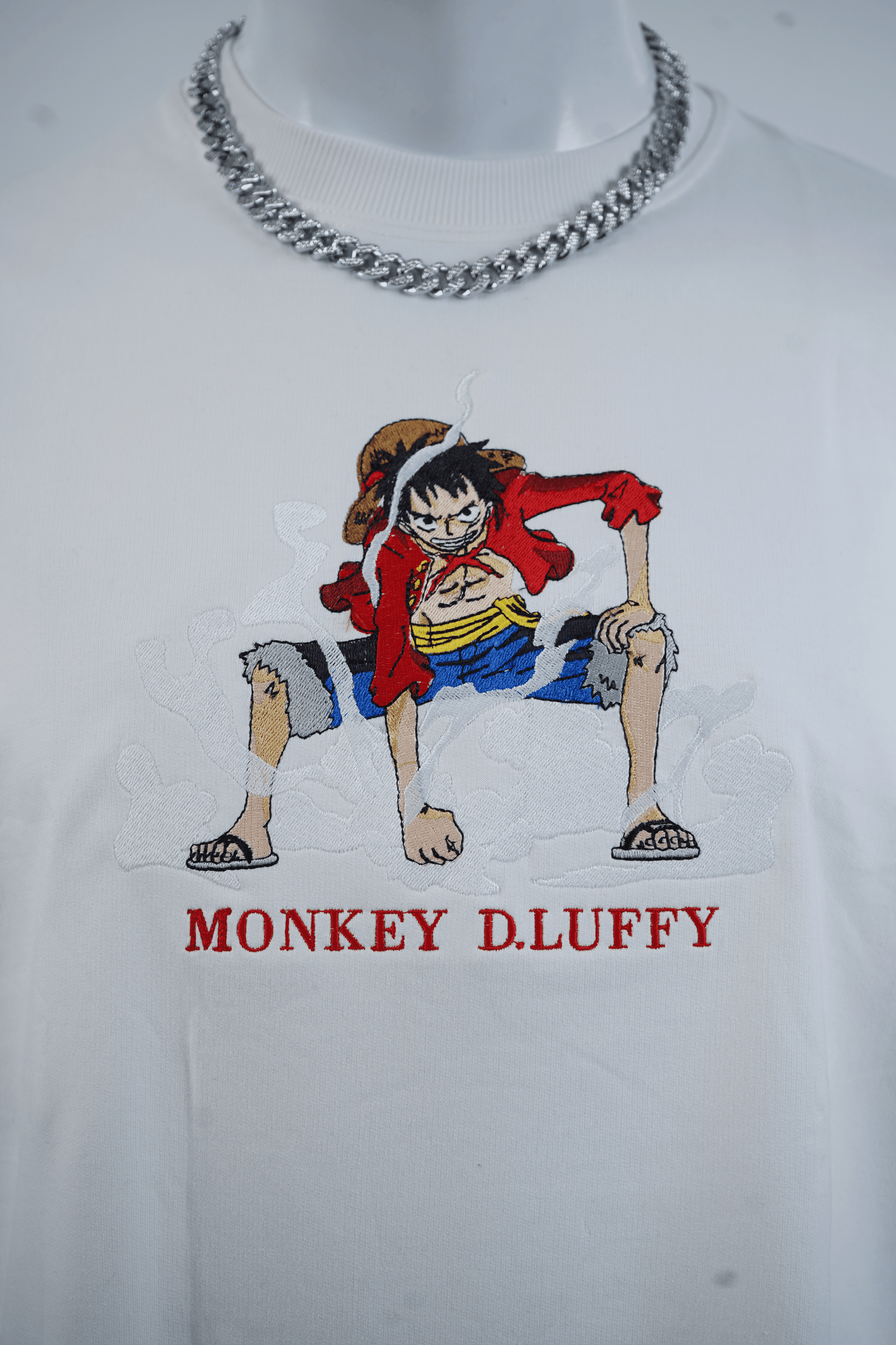 LUFFY EMBROIDERY OVER-SIZED T SHIRT