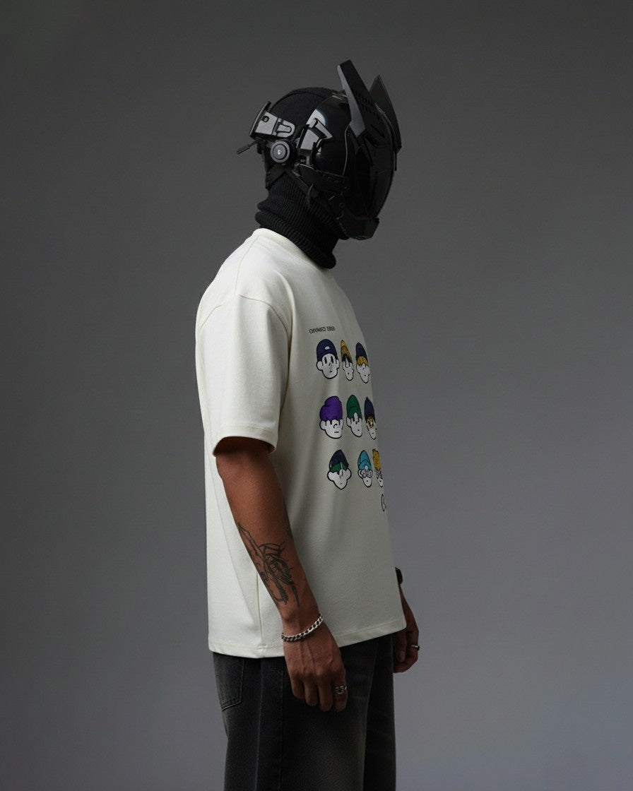 CITY BOY'S EMBROIDERY OVER-SIZED T SHIRT
