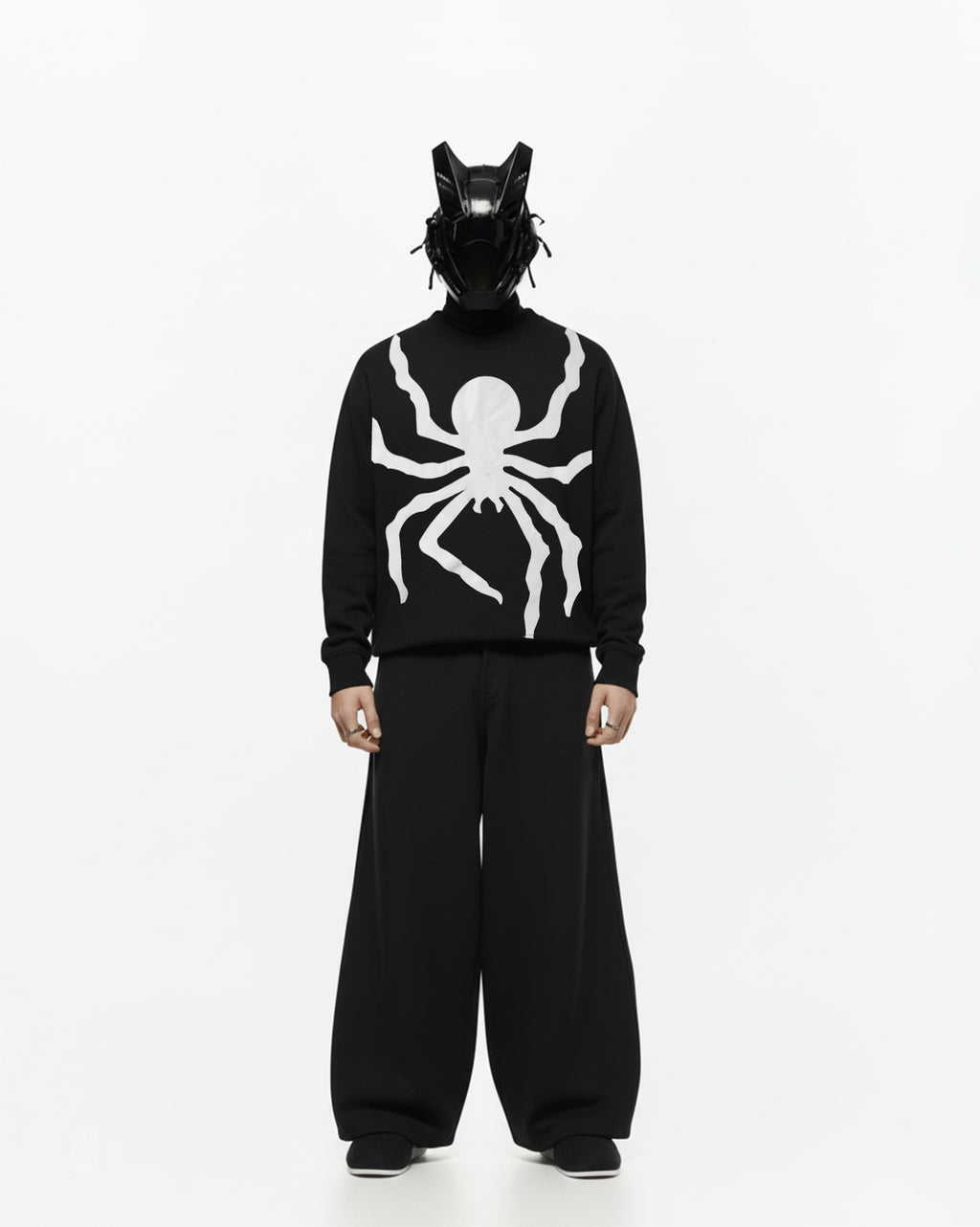 SPIDER APPLIQUE EMBROIDERY SWEATSHIRT
