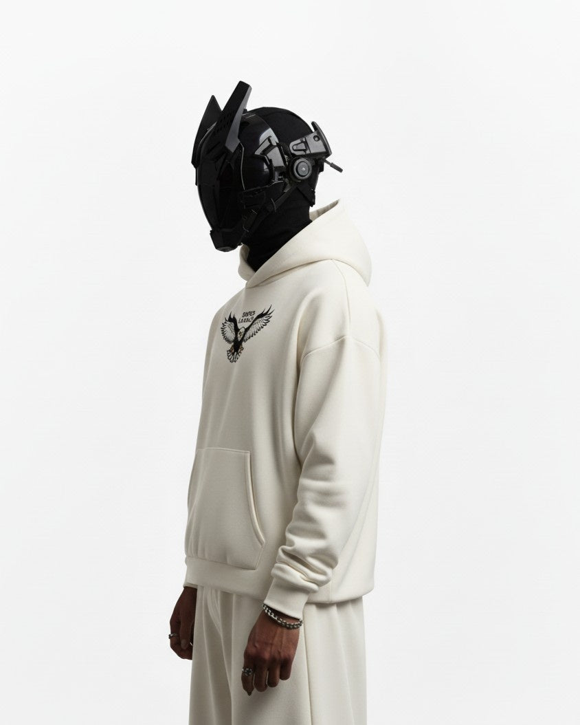 WILD EAGLE EMBROIDERED OVERSIZED HOODIE