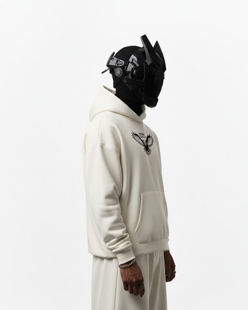 WILD EAGLE EMBROIDERED OVERSIZED HOODIE
