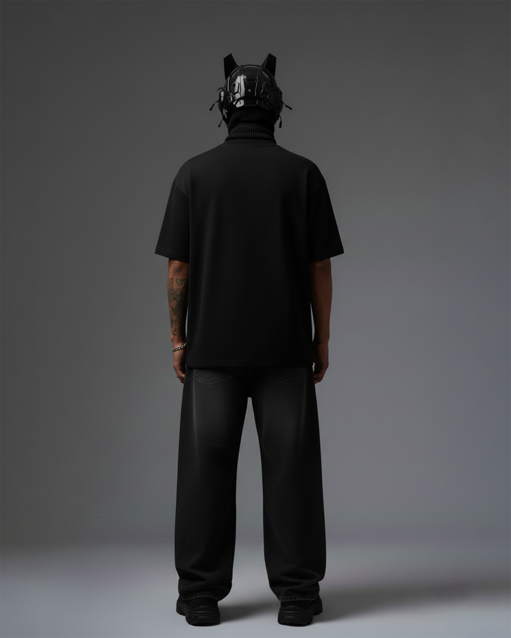 BAKI HANMA EMBROIDERY OVER-SIZED T SHIRT