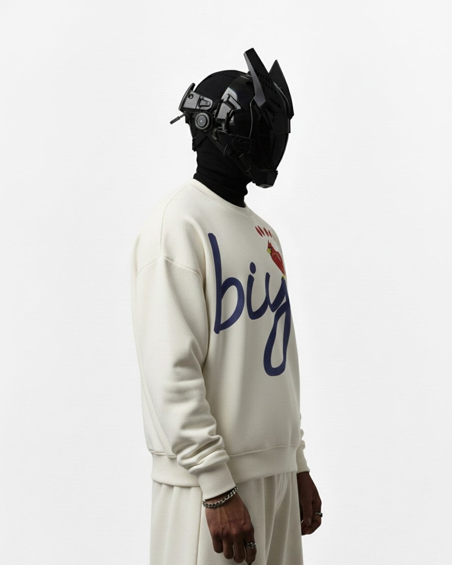 BELIEVE IN YOURSELF EMBROIDERY OVERSIZED SWEATSHIRT