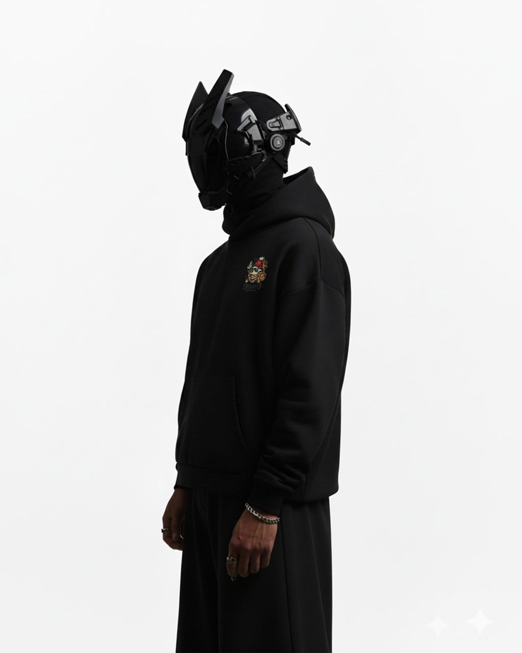 PENINSULA DUCK EMBROIDERED OVER-SIZED HOODIE