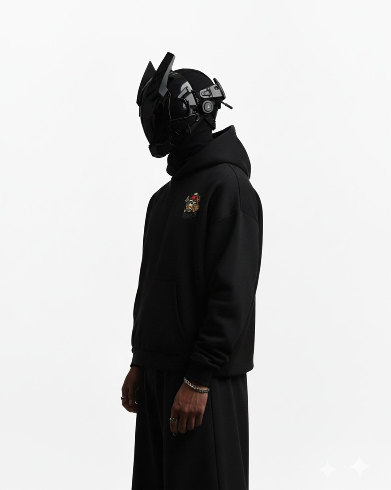 PENINSULA DUCK EMBROIDERED OVER-SIZED HOODIE