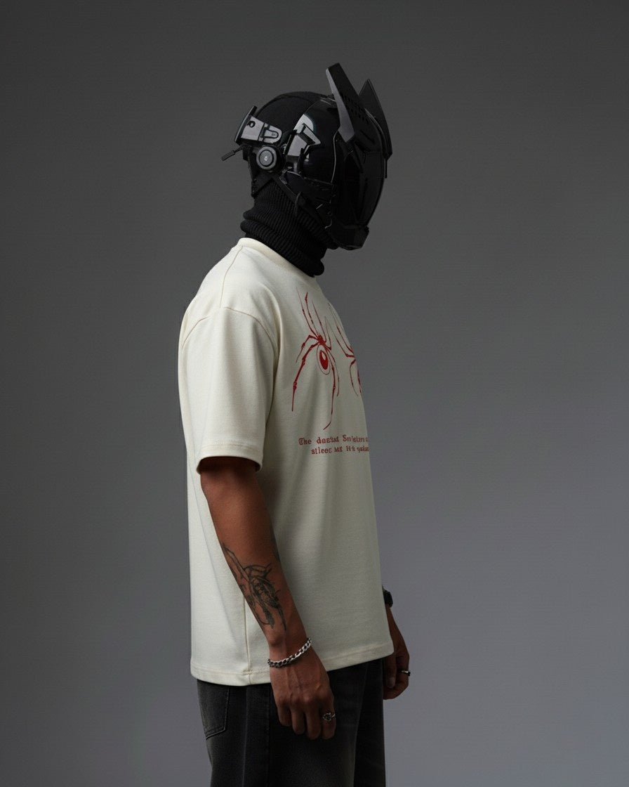 SPIDERS EMBROIDERY OVER-SIZED T SHIRT