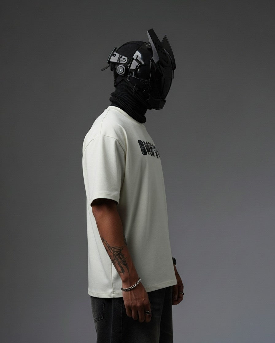 EMRYO APPLIQUE EMBROIDERY OVER-SIZED T SHIRT