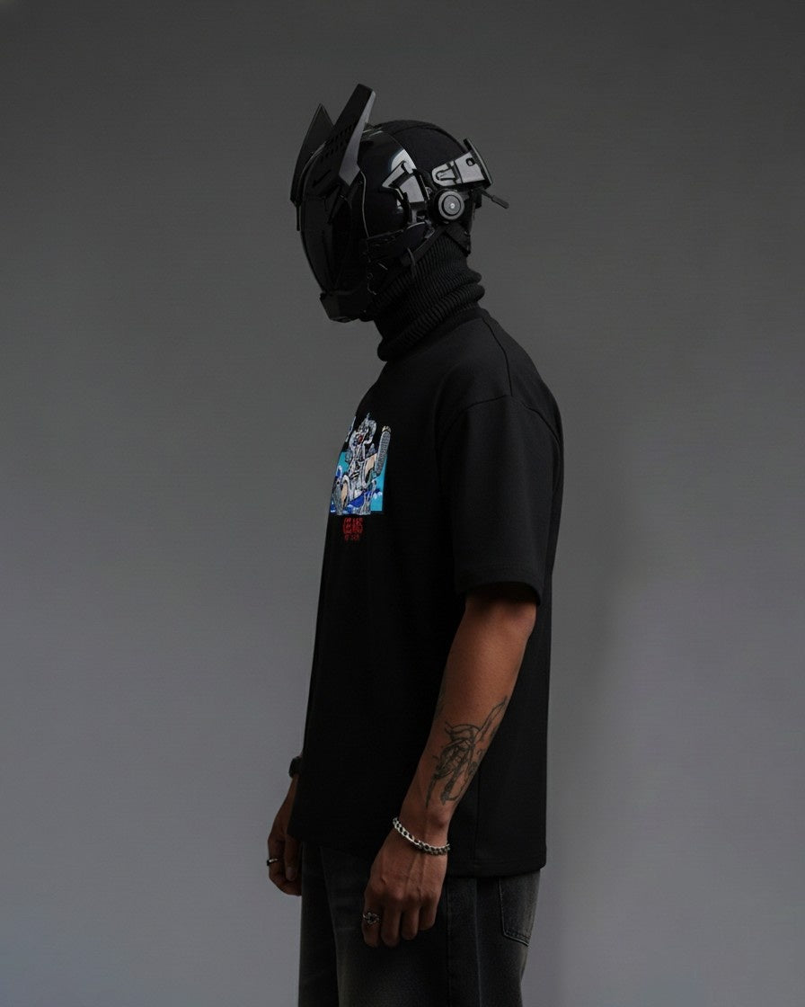 LUFFY GEAR-5 EMBROIDERY OVER-SIZED T SHIRT