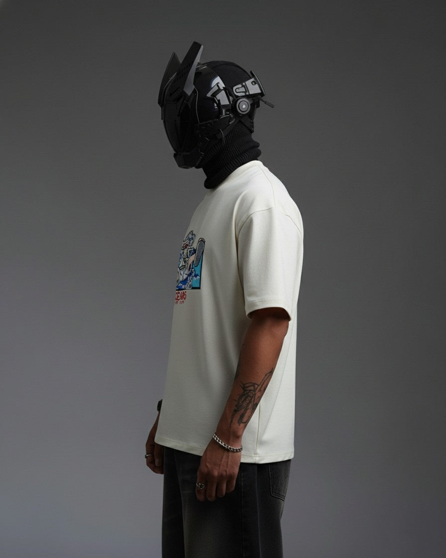 LUFFY GEAR-5 EMBROIDERY OVER-SIZED T SHIRT