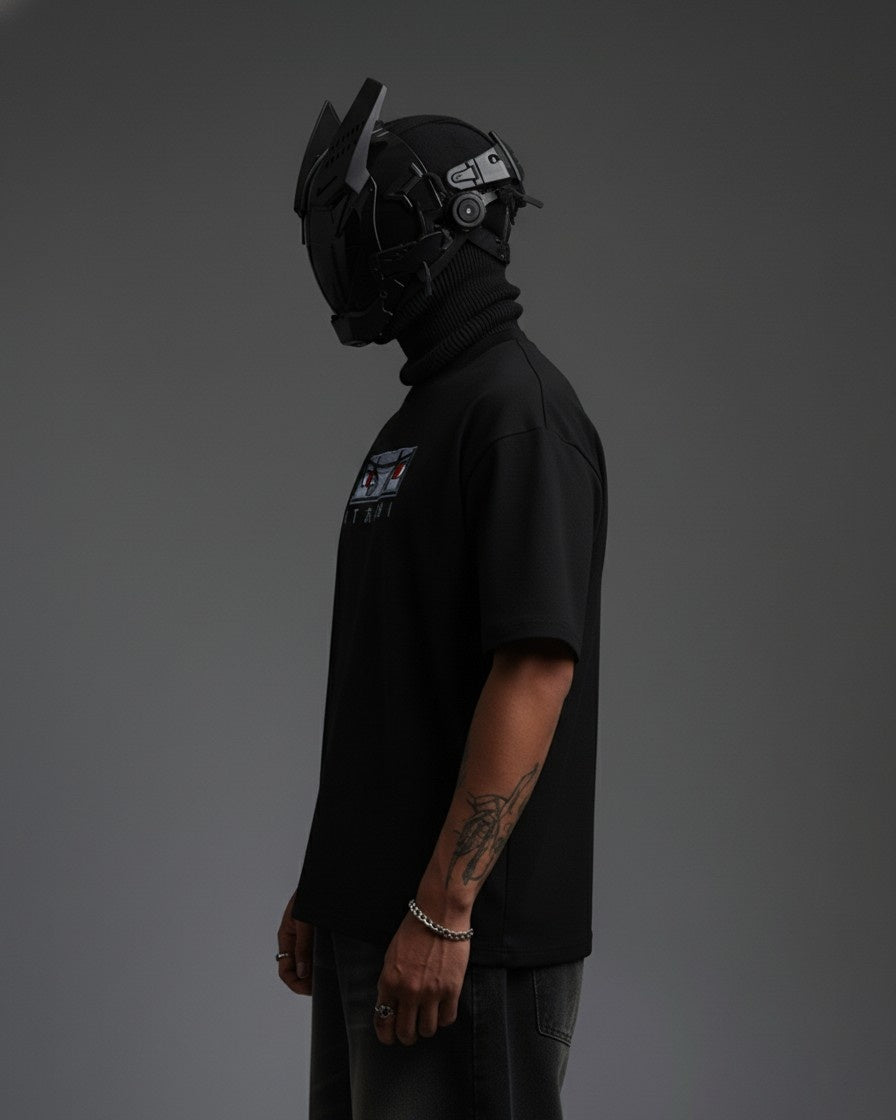 ITACHI EMBROIDERY OVER-SIZED T SHIRT