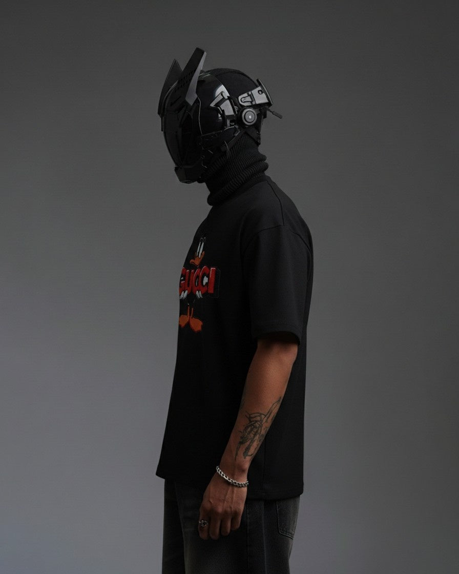 GUCI DUCK EMBROIDERY OVER-SIZED T SHIRT