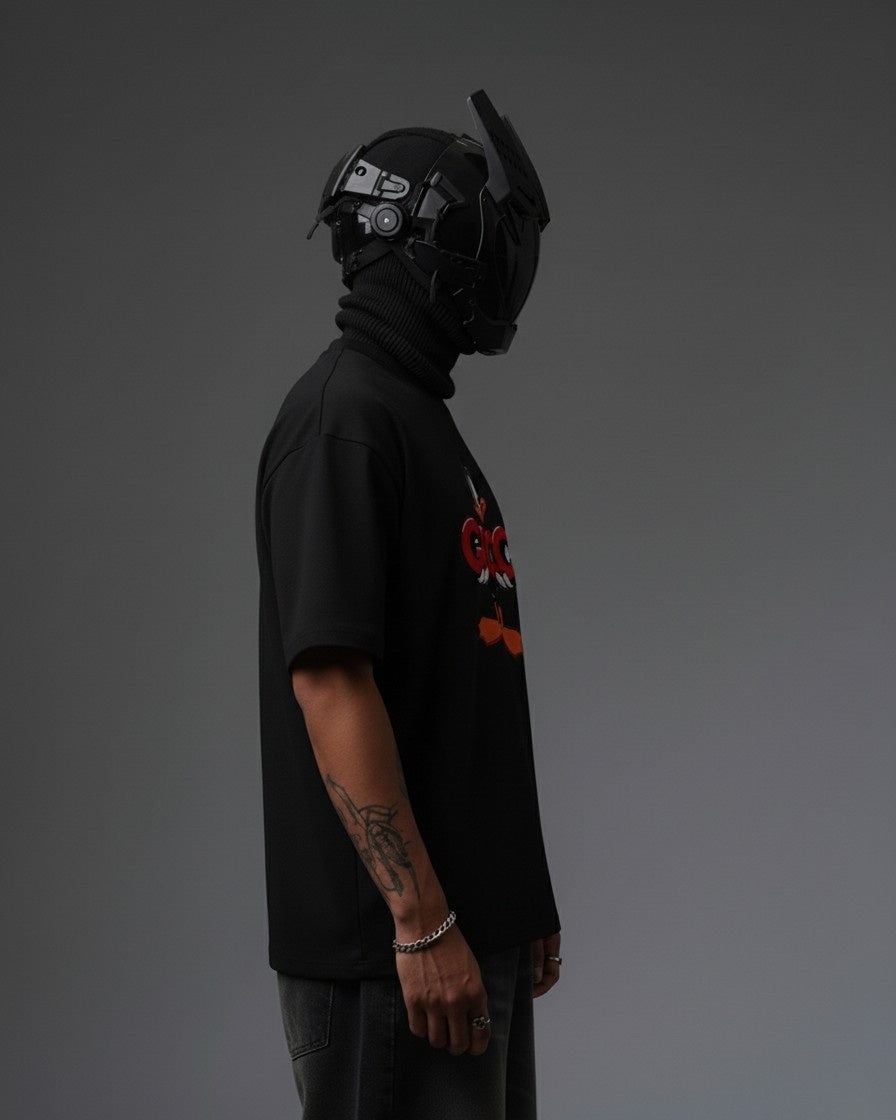 GUCI DUCK EMBROIDERY OVER-SIZED T SHIRT
