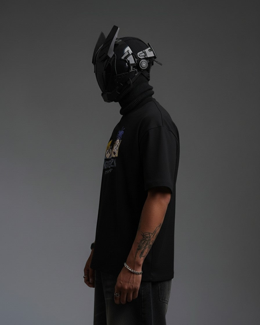 TWIN VIBES EMBROIDERY OVER-SIZED T SHIRT