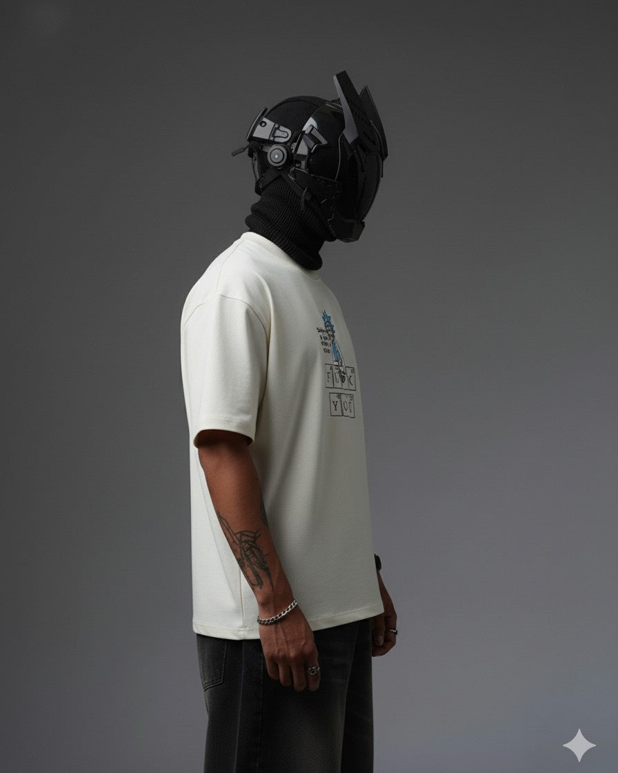 FUCK YOU EMBROIDERY OVER-SIZED T SHIRT