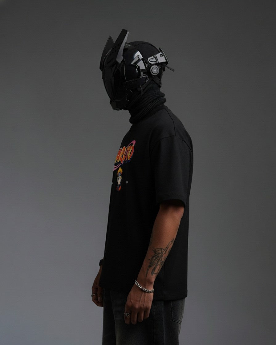 NARUTO EMBROIDERY OVER-SIZED T SHIRT