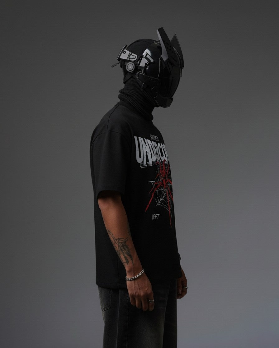 SPIDER UNDERCOVER EMBROIDERY OVER-SIZED T SHIRT