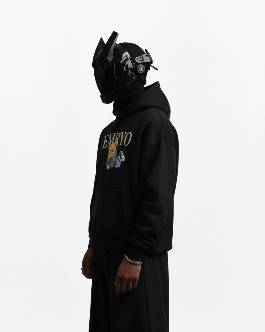 EMRYO BEAR EMBROIDERED OVERSIZED HOODIE