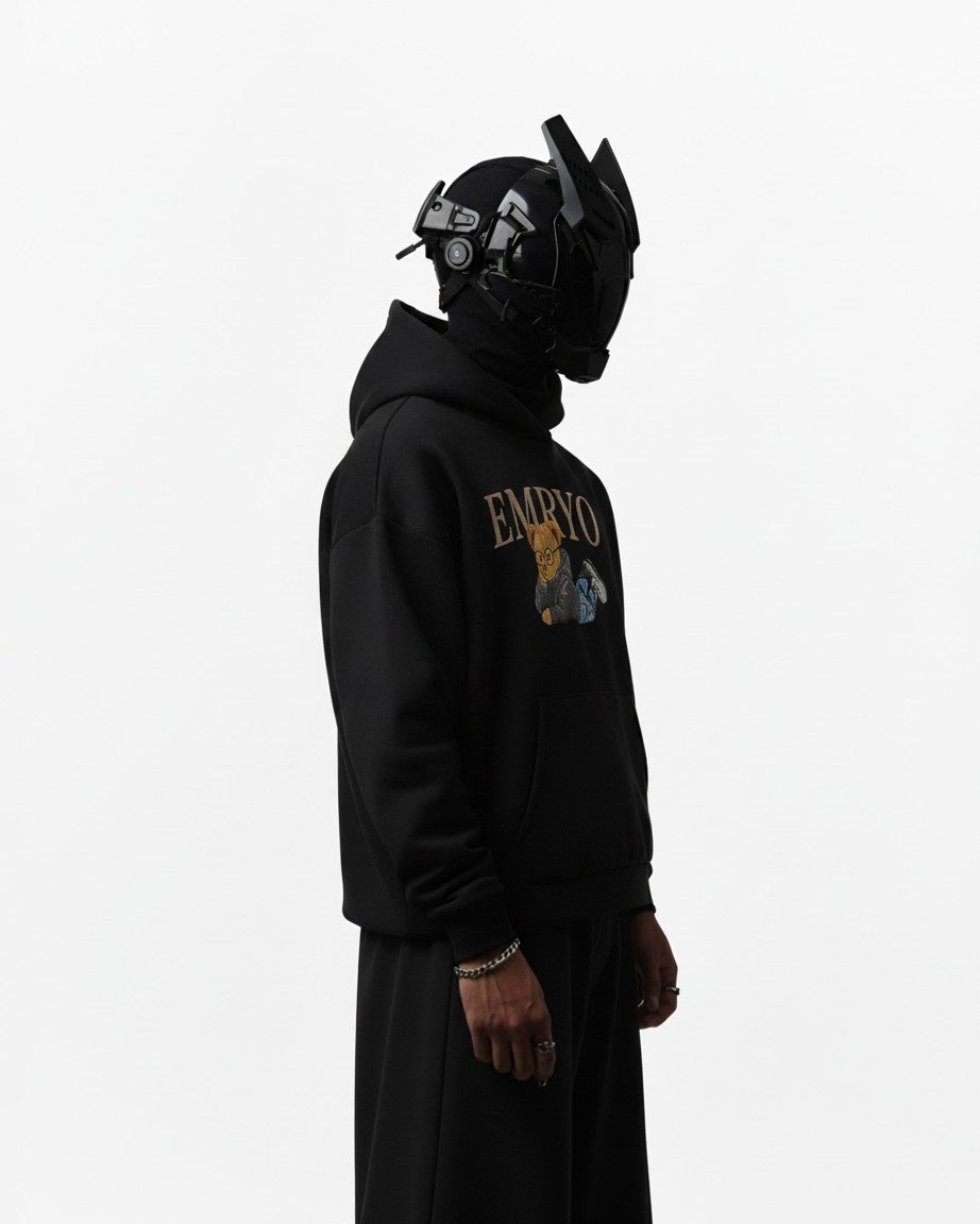 EMRYO BEAR EMBROIDERED OVERSIZED HOODIE