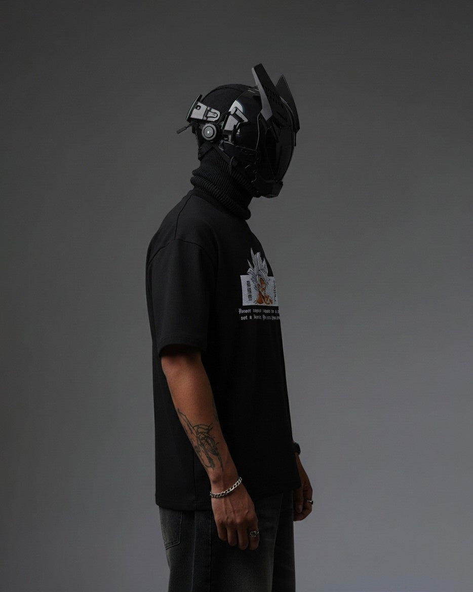 GOKU POWER EMBROIDERY OVER-SIZED T SHIRT