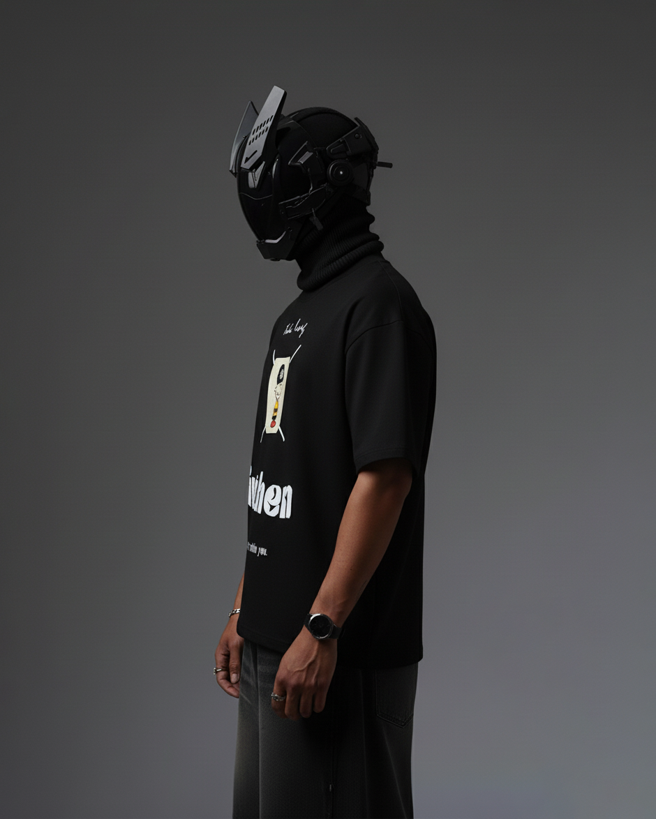 GIUTHEN EMBROIDERY OVER-SIZED T SHIRT