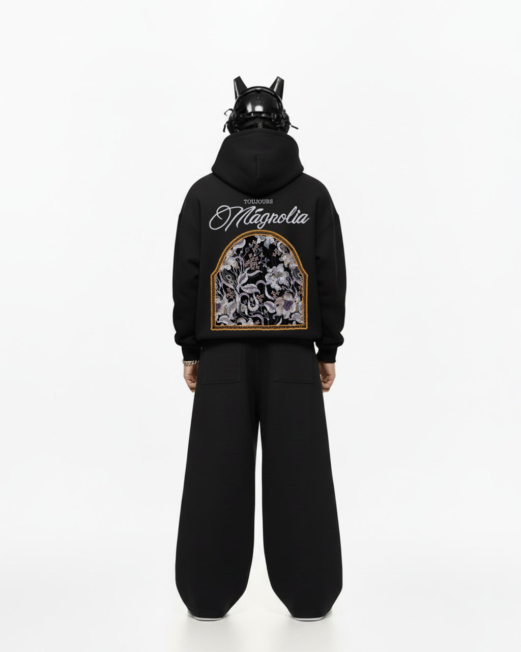 Mangolia Imported Applique Embroidery Oversized Hoodie