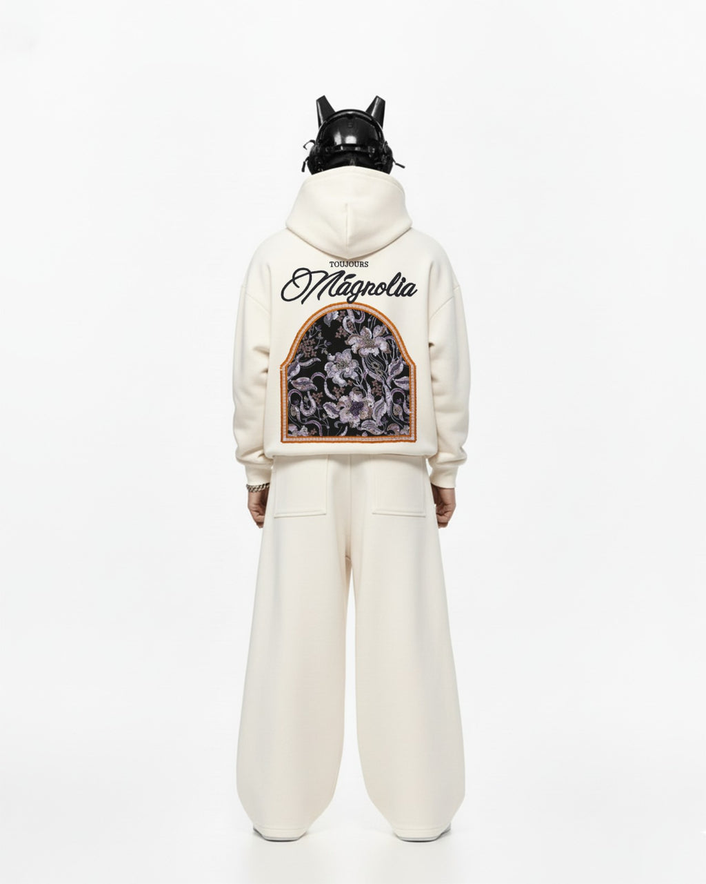 Mangolia Imported Applique Embroidery Oversized Hoodie