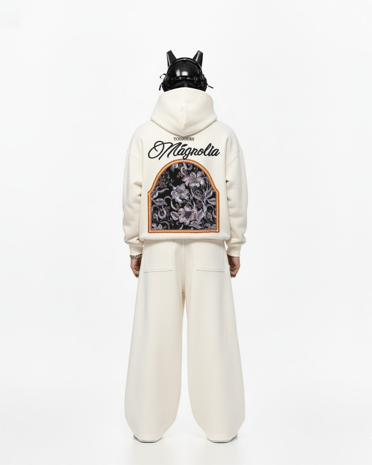 Mangolia Imported Applique Embroidery Oversized Hoodie