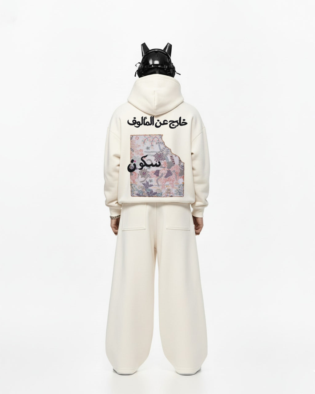 Arabic Vibe Applique Embroidery Oversized Hoodie