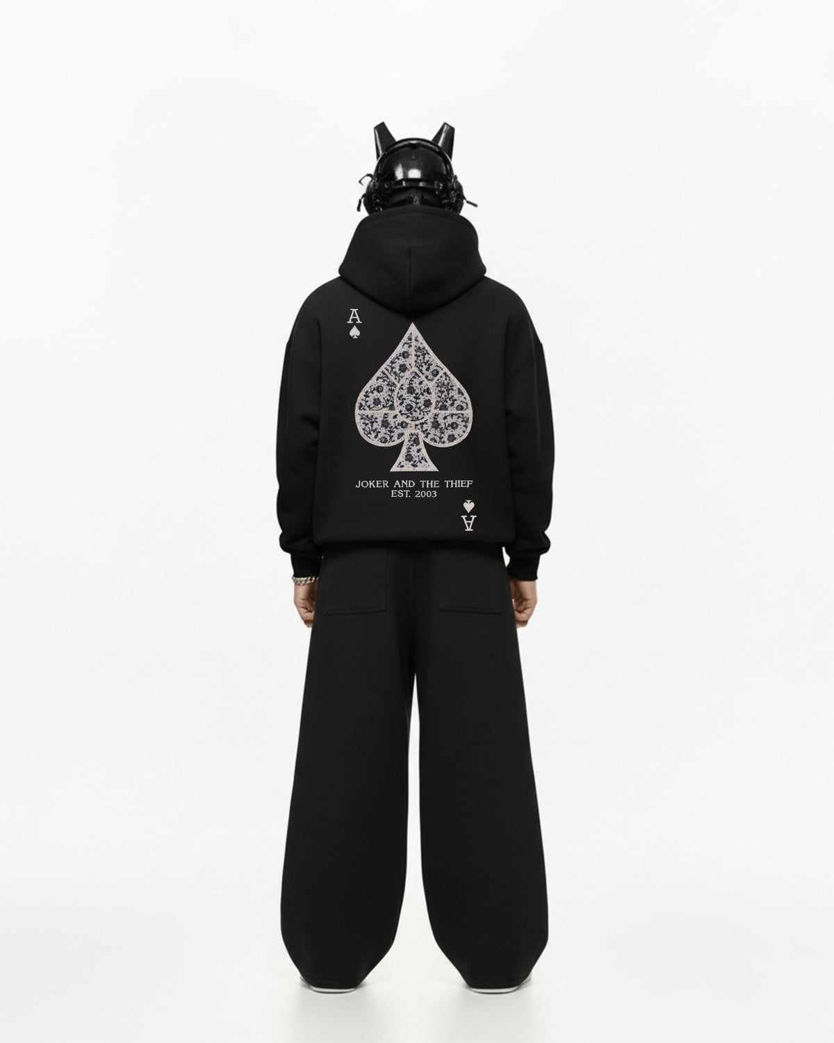 Royal Spade Applique Embroidery Oversized Hoodie