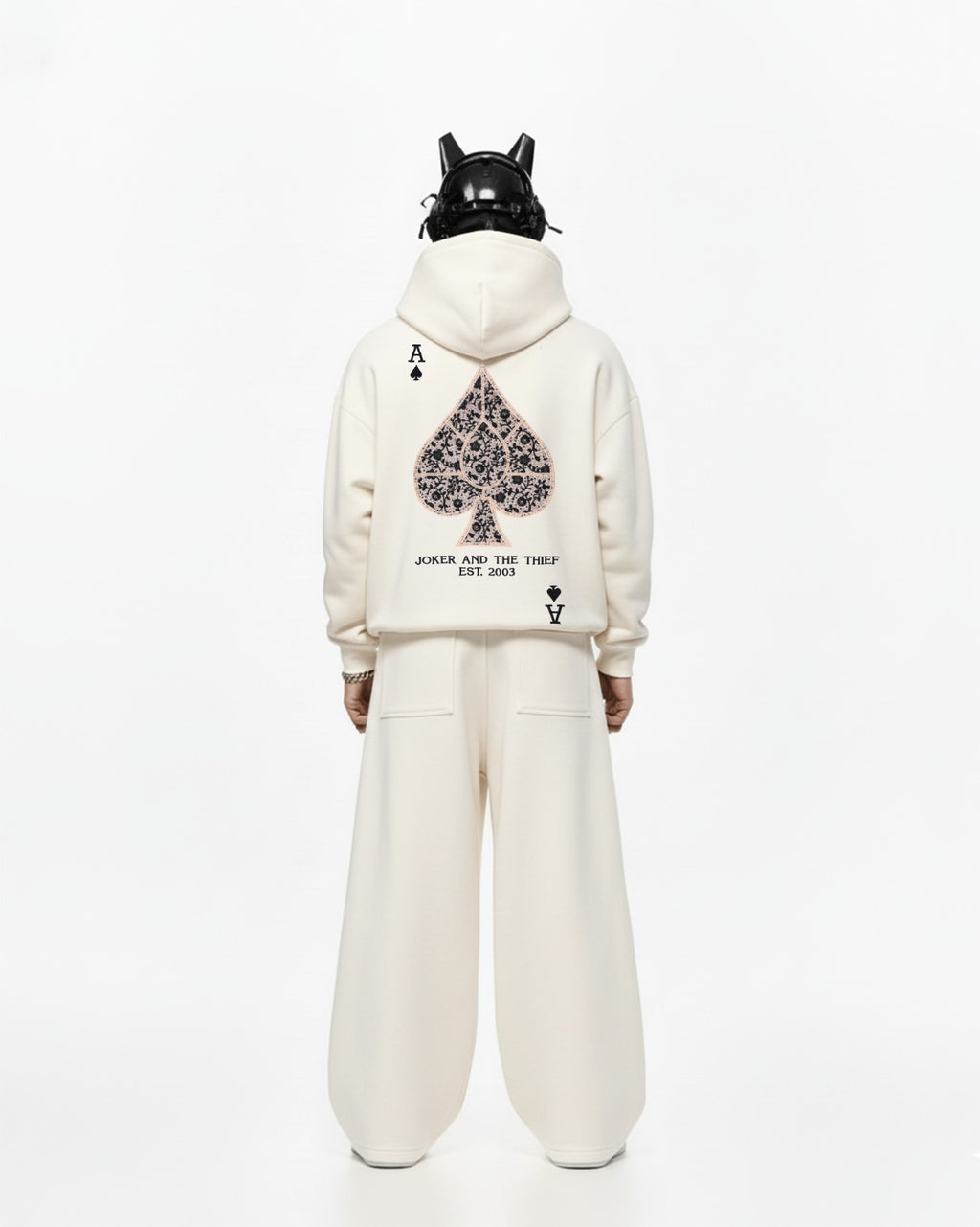 Royal Spade Applique Embroidery Oversized Hoodie