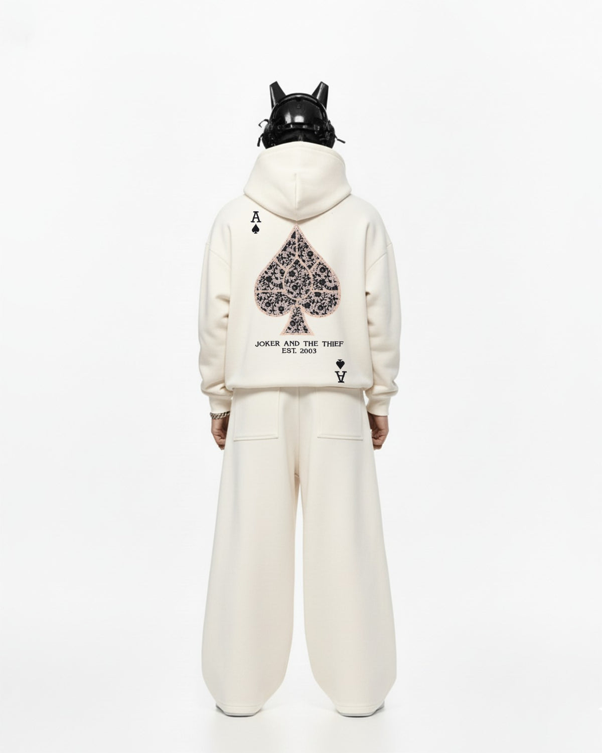 Royal Spade Applique Embroidery Oversized Hoodie