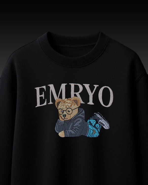 Lazy Bear Embroidery Over-Sized T Shirt