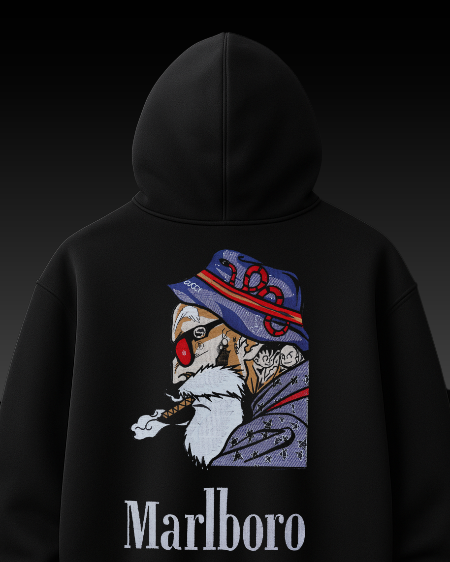 MARLBORO EMBROIDERED OVER-SIZED HOODIE