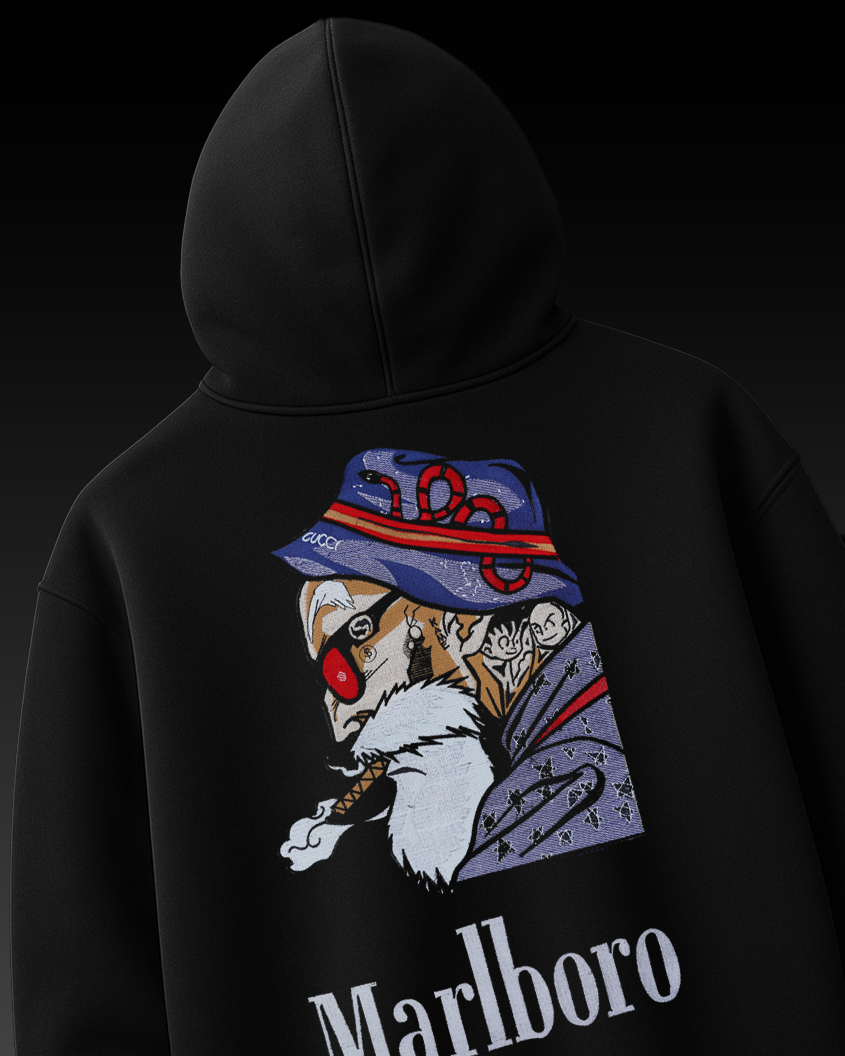 MARLBORO EMBROIDERED OVER-SIZED HOODIE