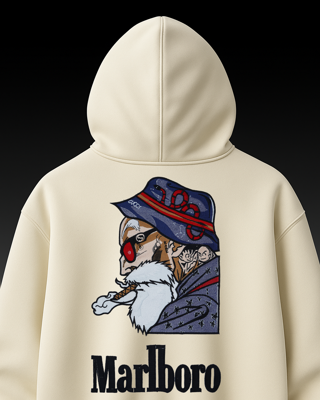 MARLBORO EMBROIDERED OVER-SIZED HOODIE