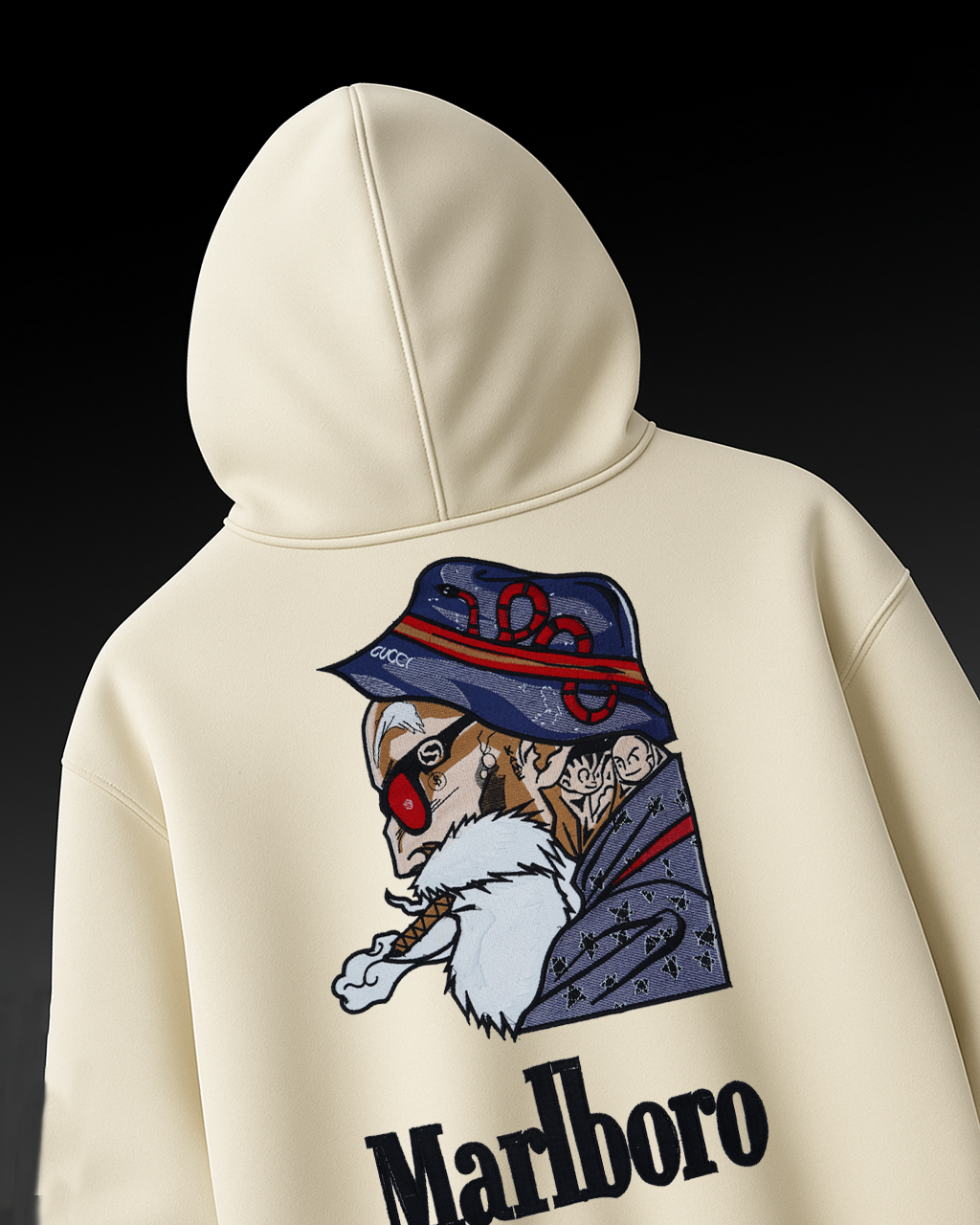 MARLBORO EMBROIDERED OVER-SIZED HOODIE