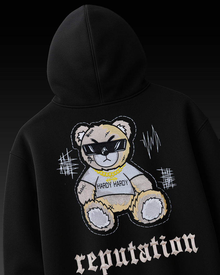 HARDY BEAR EMBROIDERED OVER-SIZED HOODIE